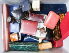 A large quantity of antique and later jewellery boxes, including two by Garrard.
