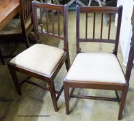 A set of six early 19th century provinical mahogany dining chairs