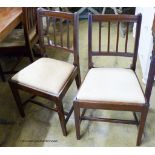 A set of six early 19th century provinical mahogany dining chairs