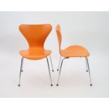 A set of six Danish Fritz Hansen chairs