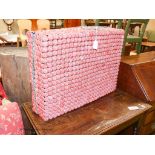 An unusual wirework suitcase, made from vintage Coca Cola bottle caps, 51 x 71cm.