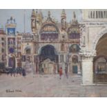 Richard Price ROI (1962-)Piazzetta San Marco - Clock tower and Piazzettaoil on boardsigned25 x