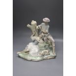 A Lladro lovers group, height 26cm