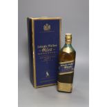 A bottle of Johnnie Walker Blue Label Whisky, boxed