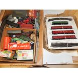 A Playcraft BR D6100 model train set and a collection of other H0 and 00 gauge railway items,