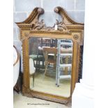 A Victorian George III style gilt overmantel mirror, W.106cm H.143cm