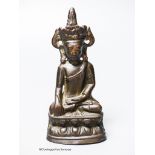 A Thai bronze seated Buddha, height 13cm