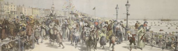 G. Durand (Illustrated London News), Steel engraving, Brighton ‘Holiday Time At The Sea Side’, 37 x