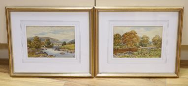 George Vicat Cole, R.A. (1833-1893), pair of watercolours, River landscapes, signed and dated 1879,