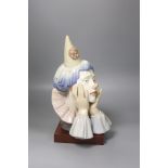 A Lladro clown, height 32cm