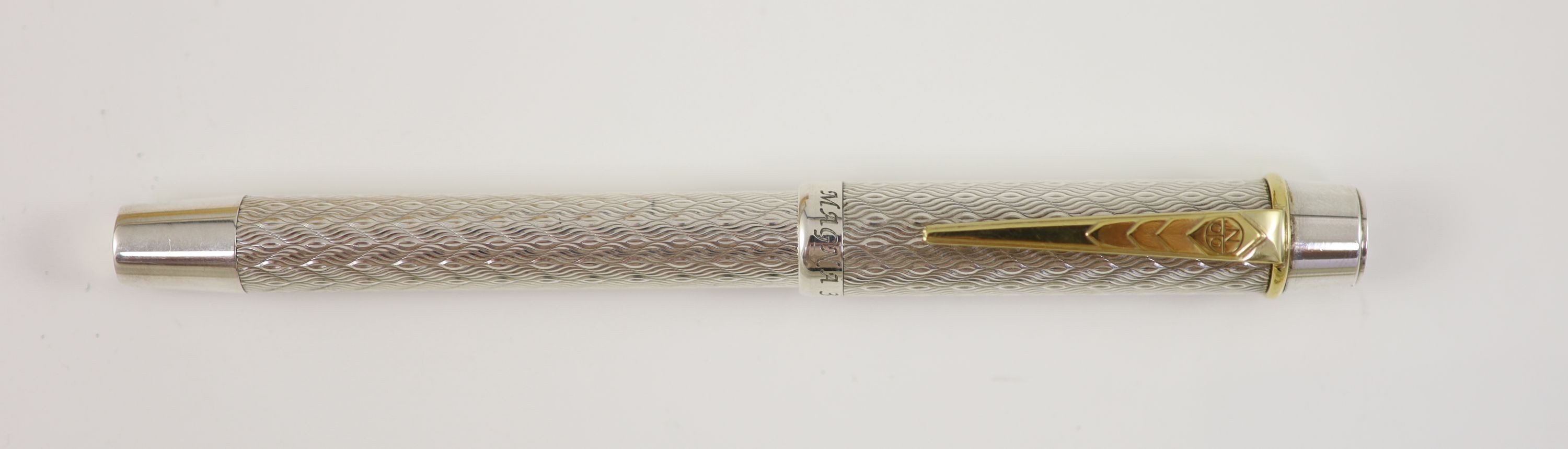 Onoto No.3 Prototype fountain pen, boxed with Onoto certificate, white metal casing - Image 2 of 6