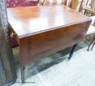 A Regency rosewood banded mahogany Pembroke table, width 88cm, depth 53cm, height 72cm