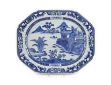 A Chinese blue and white meat dish, Qianlong period