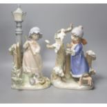 Two large Lladro models of children, 'Autumn' and 'Winter', height 32cm