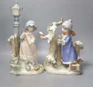 Two large Lladro models of children, 'Autumn' and 'Winter', height 32cm