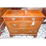 A small reproduction George I style mahogany chest, width 72cm, depth 27cm, height 68cm