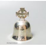 A late Victorian cast silver ecclesiastical hand bell, by William & John Barnard, London, 1895, 10.