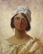Frederick Davenport Bates (1867-1930), oil on canvas, Orientalist Beauty, signed and dated 1900, 55