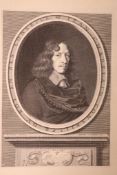Robert Nanteuil, set of 8 engravings, portraits, 35 x 27cm, and three similar smaller engravings,