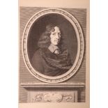 Robert Nanteuil, set of 8 engravings, portraits, 35 x 27cm, and three similar smaller engravings,