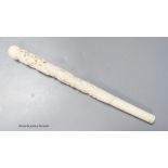 A Japanese ivory 'dragon' parasol handle, early 20th century, signed