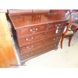 A George III mahogany chest, W.94cm D.53cm H.83cm