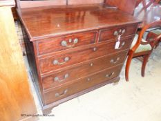 A George III mahogany chest, W.94cm D.53cm H.83cm