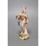 A Meissen figure of a Native American, 19th century, height 16cm