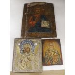 A 19th century Russian Icon and two others