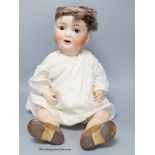 A German bisque headed doll, by Catterfelder Puppenfabrik marked CP58