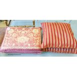 A pair of Laura Ashley rectangular feather filled cushions, 54 x 38cm together with a pair of