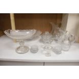 A quantity of deep cut table glassware, 19th century