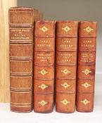 ° Four assorted bindings including Jane Austen, The Novel Library, bound in three volumes,