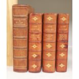 ° Four assorted bindings including Jane Austen, The Novel Library, bound in three volumes,