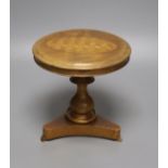A Victorian mahogany Apprentice made miniature centre table, height 18cm