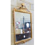 An Adam design rectangular giltwood wall mirror, width 61cm, height 114cm