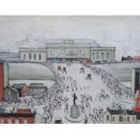 § Laurence Stephen Lowry (1887-1976)Station ApproachLithographsigned, from the edition of 850,