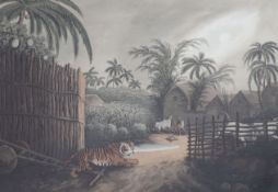After Samuel Howett and Captain Thomas WilliamsonDriving a tiger out of a jungle, Decoy elephants
