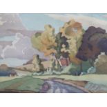 § Eric Slater (1896-1963)An Autumn Morningwoodblock printsigned24 x 31cm.