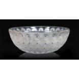 A Lalique 'Nemours' pattern bowl, designed in 1929, post war,engraved mark Lalique France,25.5 cm