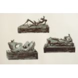 § Henry Moore (1898-1986)Three reclining figures on pedestals (C.439)LithographSigned in pencil,