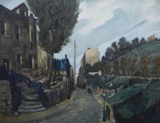 § Alphonse Léon Quizet (French, 1885-1955)Street scene, MontmartreOil on canvasSigned88 x 115cm.