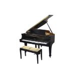 A Steinway & Sons Boston 156 ebonised boudoir grand pianoFrame cast GP156, no.114242, with piano