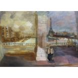 § Anthony Gross (1905-1984)View of Paris with the Eiffel TowerOil on canvasSigned and dated ‘3253 x