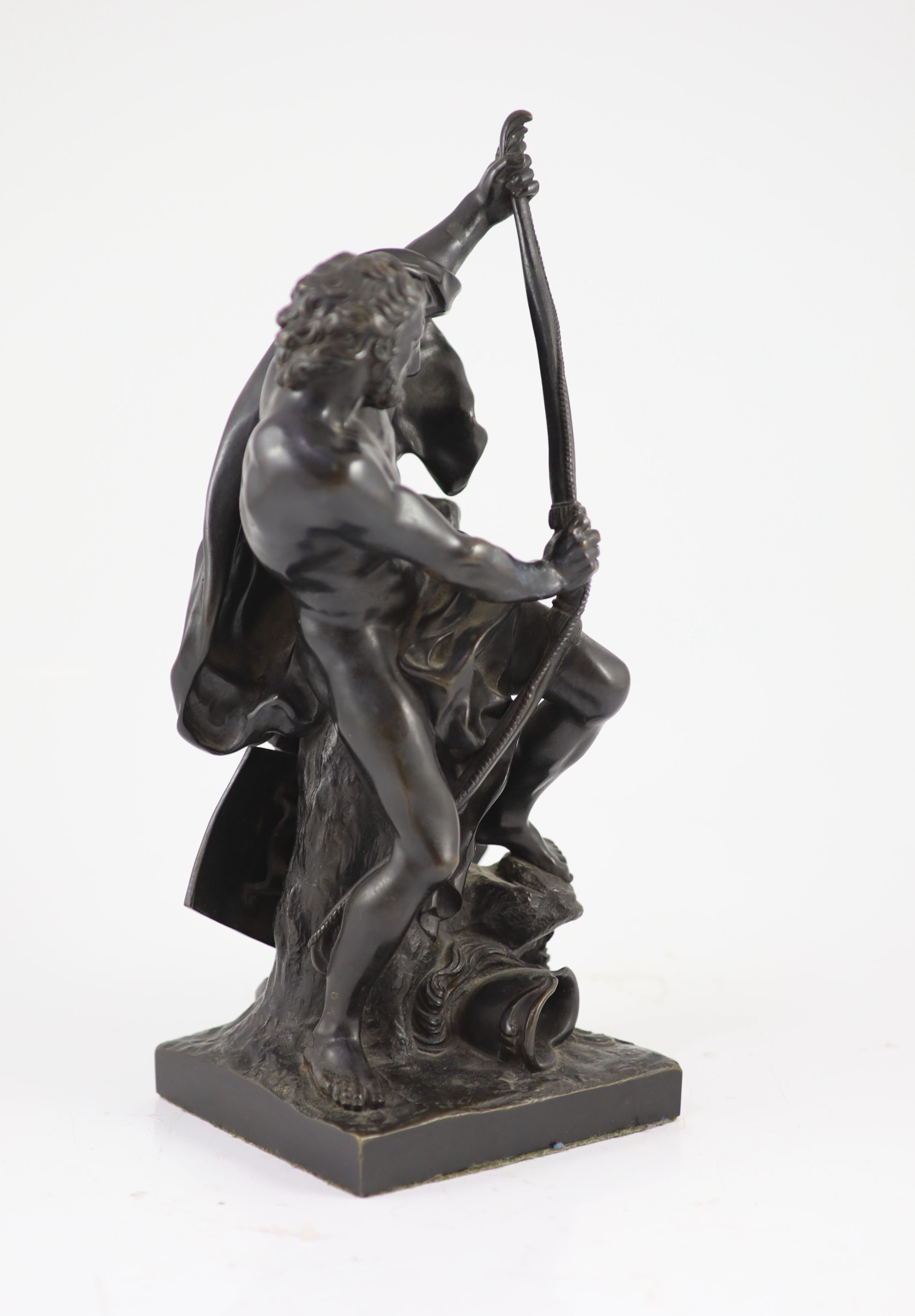 After Jacques Bousseau (French, 1681-1740)a French bronze study of Ulysses bending the bow, - Image 3 of 5