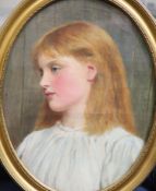Charles Sillem Lidderdale (1831-1895)Portrait of a red haired girlOil on canvasMonogrammed44 x