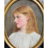 Charles Sillem Lidderdale (1831-1895)Portrait of a red haired girlOil on canvasMonogrammed44 x