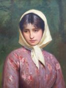 Charles Sillem Lidderdale (1831-1895)‘Emily’Oil on canvasMonogrammed46 x 36cm.