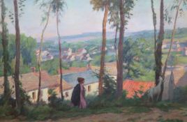 Charles-Jean Agard (French, 1866-1950)‘Panorama de Nesles’Oil on canvasSigned59 x 91cm.
