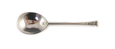 A Charles I silver seal top spoon, inscribed ‘M’ to terminal, ‘M T’ to the bowl reverse, London,